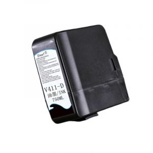 China made alternative Black V411-D makeup solvent with chip make up cartridge  for Videojet inkjet printer