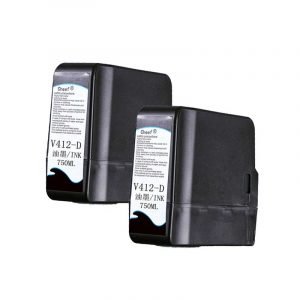 China made alternative Black V412-D makeup solvent with chip make up cartridge  for Videojet inkjet printer