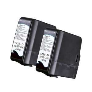 China made alternative Black V415-D makeup solvent with chip make up cartridge  for Videojet inkjet printer