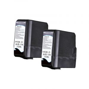 China made alternative Black V438-D makeup solvent with chip make up cartridge  for Videojet inkjet printer