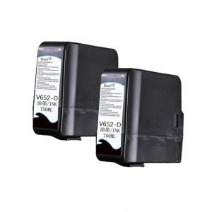 China made alternative Black V652-D makeup solvent with chip make up cartridge  for Videojet inkjet printer