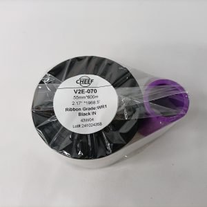 Spare Part V2E-070 Cheef Ribbon 55mm × 600m internal carbon black edge pressure mixed base WR For Cheef Printer