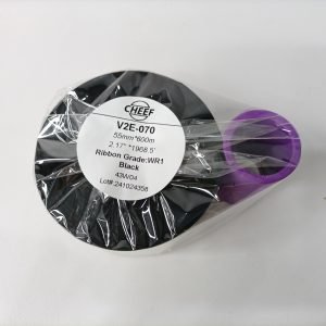 Spare Part V2E-070 Cheef Ribbon 55mm × 600m outer carbon black edge pressed mixed base WR For Cheef Printer