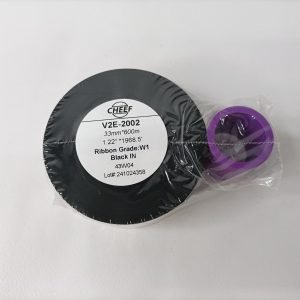 Spare Part V2E-2002 Cheef Ribbon 33mm × 600m Carbon Black Edge Pressure Reinforced Mixed Base SWR For Cheef Printer
