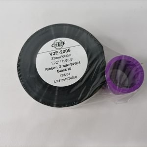 Spare Part V2E-2005 Cheef Ribbon 33mm × 600m Carbon Black Edge Pressure Reinforced Mixed Base SWR For Cheef Printer