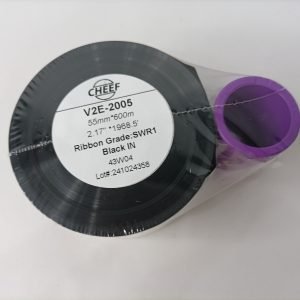 Spare Part V2E-2005 Cheef Ribbon 55mm × 600m Carbon Black Edge Pressure Reinforced Mixed Base SWR For Cheef Printer
