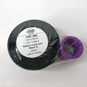 Spare Part V2E-300 Cheef Ribbon 33mm × 600m carbon black edge pressed resin based ER For Cheef Printer