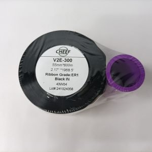Spare Part V2E-300 Cheef Ribbon 55mm × 600m internal carbon black edge pressed resin base R For Cheef Printer