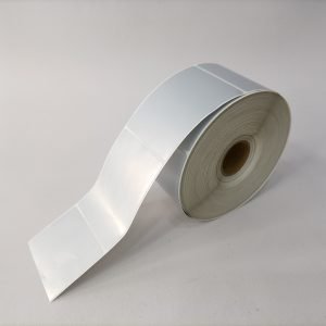 Custom 50×65mm Asian Silver Label Paper Barcode Label  for Packaging and Inkjet Sticker，1000 sheets per roll